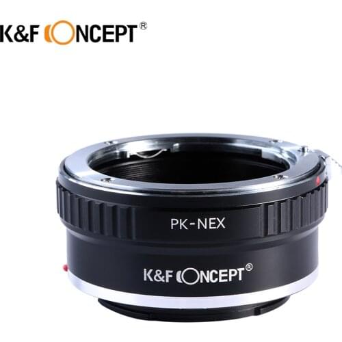 K&F CONCEPT for PK-NEX Camera Lens Mount Adapter Ring for Pentax PK/K Mount Lens to for Sony NEX E-Mount Camera NEX3 NEX5 NEX7