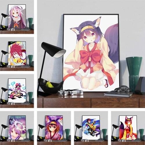 Canvas Painting Home Decor Japanese Anime Wall Art No Game No Life Picture Prints Modular Modern No Frame Posters Living Room