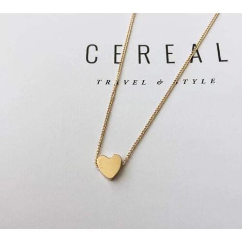 Korean Ornaments Simple New Trendy Sweet Love Heart INS Clavicle Chain Woman Necklace