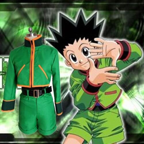 Hunter X Hunter Gon Freecss Cosplay Costumes with Shoe Covers Full Set for Party Customized Halloween Suit for Adult