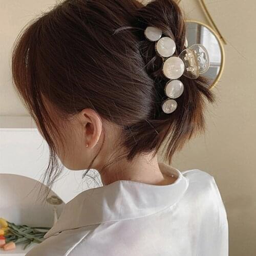 New INS Smooth Cherry Shape Plastic Hair Clip Women Hair Claw Barrettes Headwear Headband Fashion Hair Accessories 2021