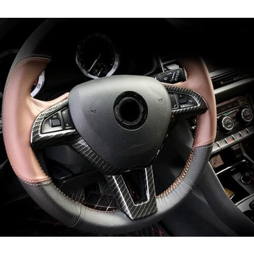 1pc for SKODA KODIAQ Steering wheel Decoration frame Trim