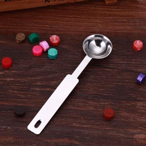 DIY Stainless Steel Seal Paint Wax Sticks Spoon Long Handle Sealing Stamp Decoration Wax Spoon Tool for Dropshipping