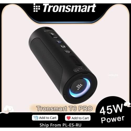 Tronsmart T6 Pro Bluetooth 5.0 Portable Speaker with Up to 45W, IPX6 Waterproof, 10400mAh battery, Three EQ Effects Switching