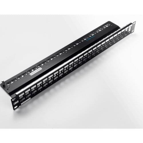 Supplying 1u 19" cat6 utp rj45 3M 24 ports patch panel for 3M kkeystone jacks