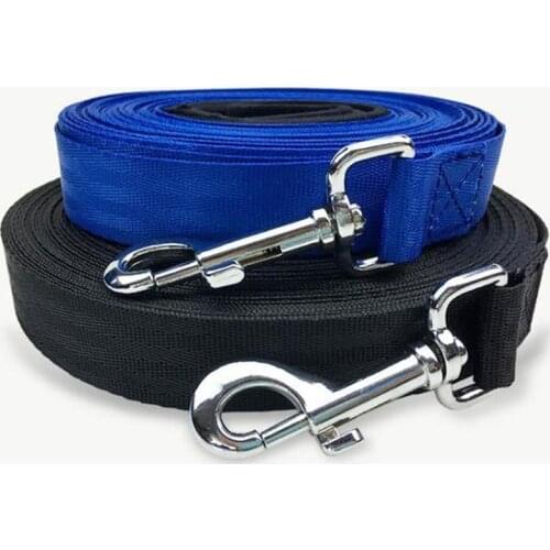 Nylon Training Dog Leash Walking Training Dog Leads Running Dog Pet Ropes Foam Padded Handle 2.5cm Width 10m 20m Length