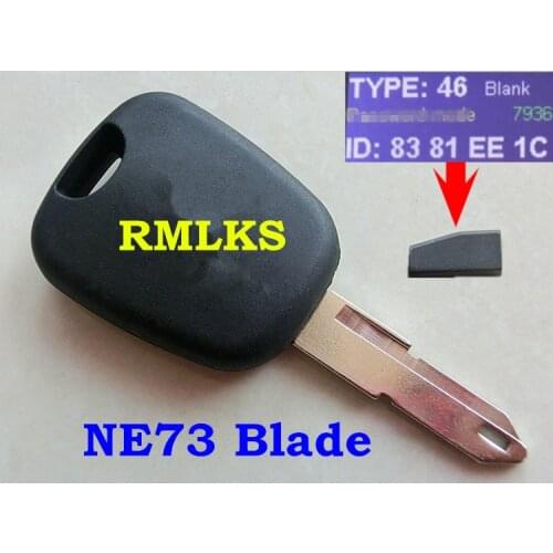 RMLKS ID46 Transponder Key PCF7936 Chip NE73 Blade Fit For Peugeot 206 207 Chip Key Fob Fit For Citroen C2