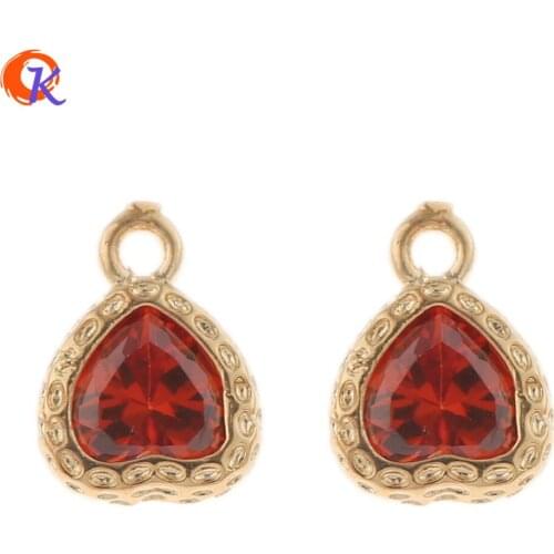 Cordial Design 30Pcs 8*10MM Jewelry Accessories/Hand Made/Genuine Gold Plating/CZ Pendant/DIY Earrings Making/Earring Findings