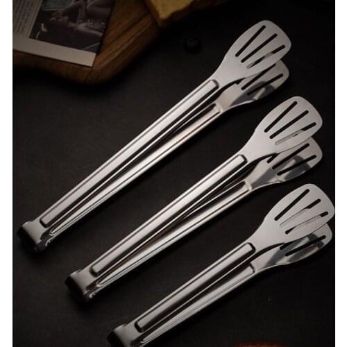 Stainless Steel Food Tongs Kitchen Utensils Buffet Cooking Tool Anti Heat Bread Clip Pastry Clamp Utensil Tongs