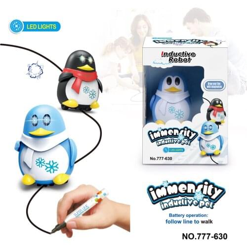 Follow Any Drawn Line Magic Pen Inductive Penguin Model Children Kids Toy Gift