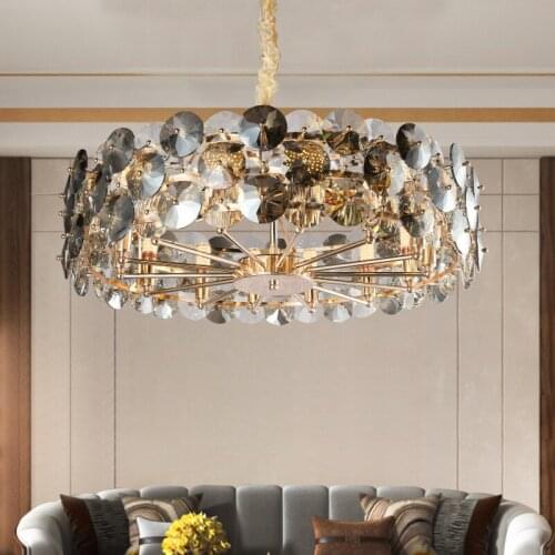 Light luxury modern crystal chandelier simple lamp creative living room lamp