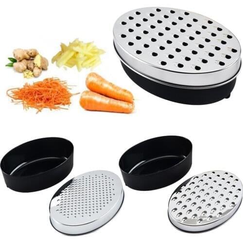 Cheese Grater Vegetable Fruit Food Stainless Steel Grater with Container