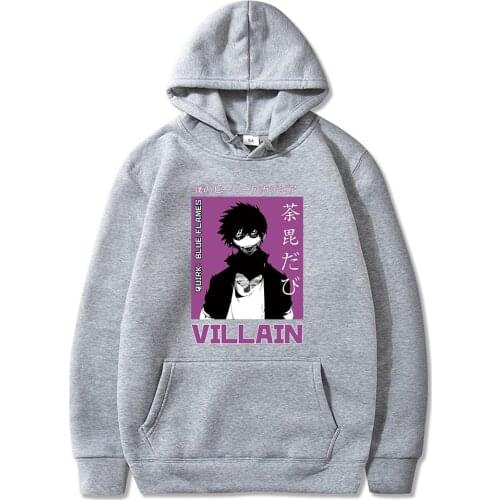 Harajuku Anime Men Hoodie My Hero Academia Hoodies Sweatshirt Dabi Pullover Streetwear Men Hip Hop Hoodie