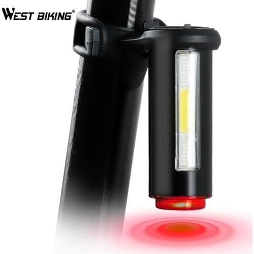 WEST BIKING Cycling LED Tube Warning Safety Lamp MTB BikeTailLamp Bicycle Seatpost USB Charging Lamp Bike for Bicycle Seat Post