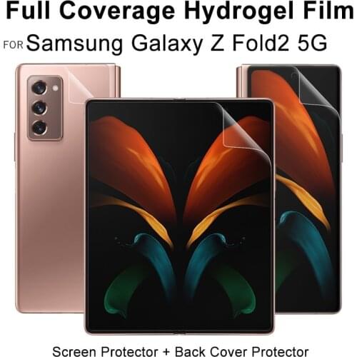 For Samsung Galaxy Z Fold 2 5G Screen Protector IMAK Hydrogel Phone Screen+ Inside Screen+Back TPU Film for Galaxy Z Fold2 5G