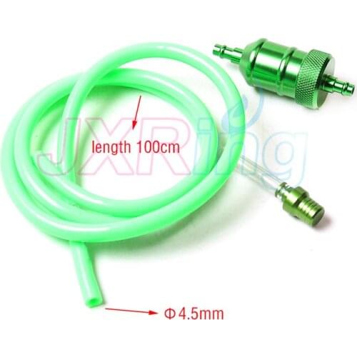 Green Gas Cap oil Vent + Fuel Hose oil hose fuel tubes+Aluminum Oil Filter Set For Dirt Bike Pit Bike parts