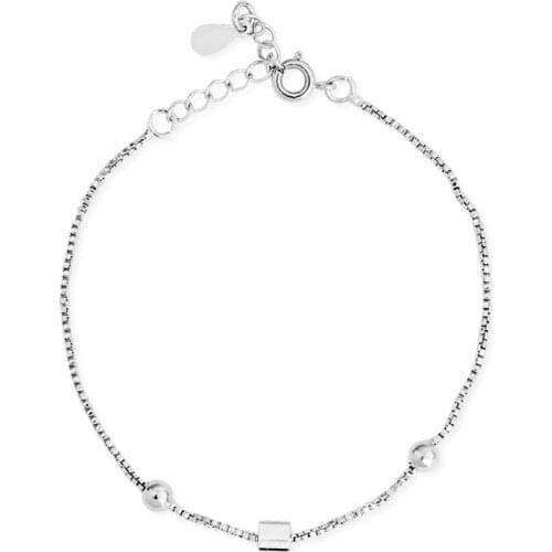 Raza 2021 New All-Match Metal Small Ball Bracelet Womens Simple Circle Geometric Adjustable Bracelet