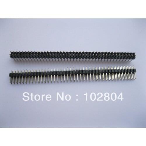 10 pcs 2.54mm Breakable Pin Header 2x40 80pin Male Double Row Strip
