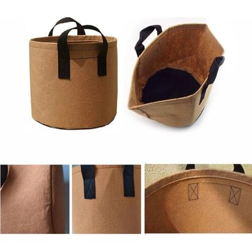 5 Gallon Plant Growing Bags Vegetable Flower Potato Nonwoven Fabric Pot Container Garden Planting Bag With Handle