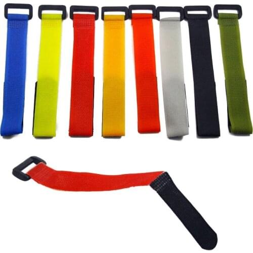 5PCS Fishing Rod Binding Belt Velcro Fishing Rod Holders Tie Belt Strap Fishing Accessories Random Color