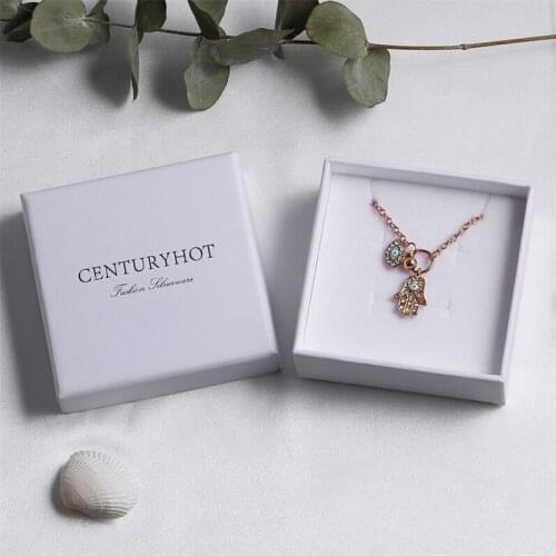 Wholesale 500pcs/lot custom made boxes cardboard jewelry gift box necklace boxes wholesale