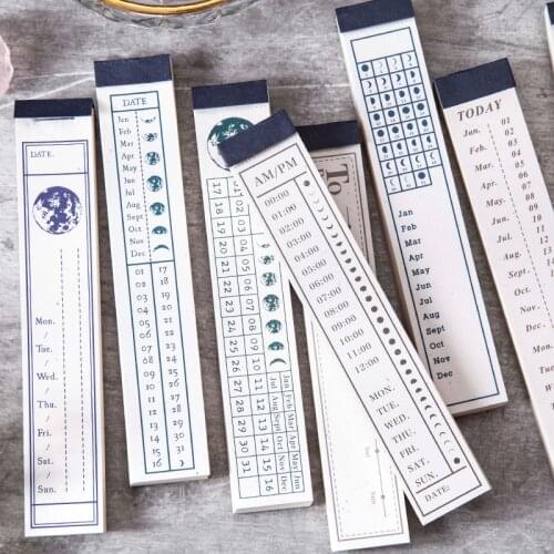 60Pcs/Lot Calendar Week Month Material Paper Junk Journal Planner Scrapbooking Vintage Decorative DIY Craft Paper