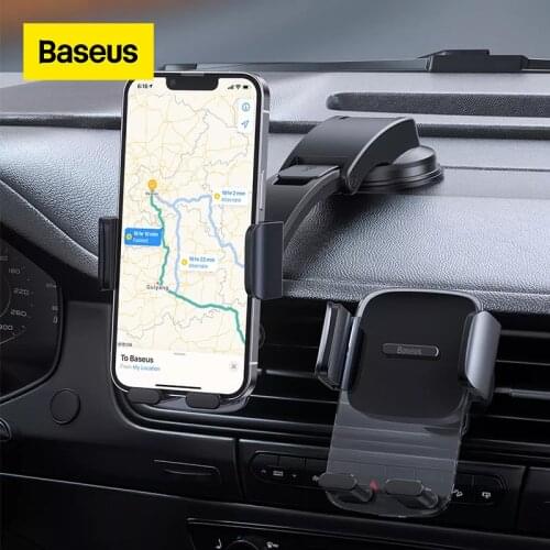 Baseus Car Phone Holder For iPhone11 12pro Clamp Air Vent Mobile Phone Holder in car portable car holder stand For Huawei Xiaomi