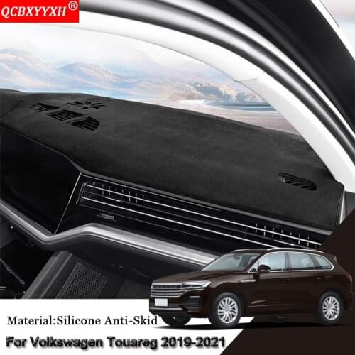 Car Styling For Volkswagen Touareg 2019-2021 Auto Dashboard Protective Mat Shade Cushion Pad Rose Carpet Mat Cover Accessories