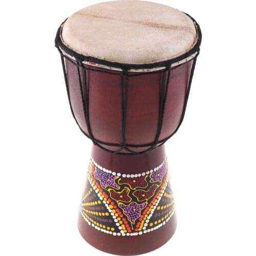 6 Inch Professional African Djembe Drum Classic Painting Wood Goat Skin Good Sound Drums African Musical Instrument