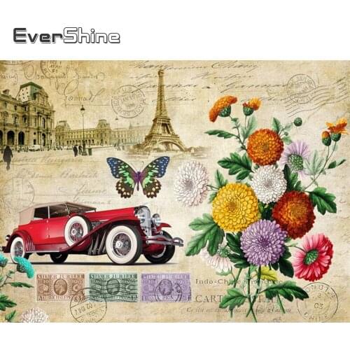 Evershine Diamond Painting Flower Cross Stitch Full Square Rhinestone Embroidery 2019 5D DIY Mosaic Full Layout Decoration Home