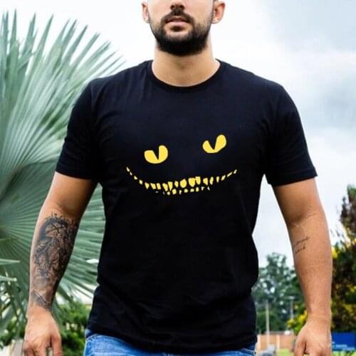 2021 Summer smile Design Men T Shirts 100% Cotton High Quality Streetwear Casual Hipster Tops Loose Black White Asian Size Tees