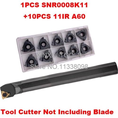 SNR0008K11 SNR0010K11 SNR0012M11 Internal thread Turning tool 1pcs + 11 IR A60/11 IR A55 10pcs Internal thread Carbide insert