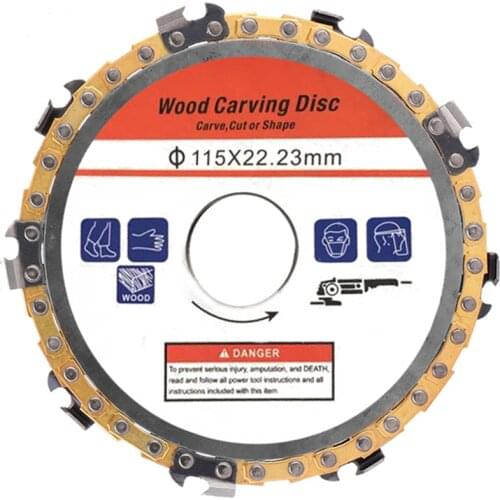 115mm Chains Wear-resistant 8T Woodworking Disc Grooving Machine Chains Disc Wood Carving Cutting Disc for 115 Angle Grinder