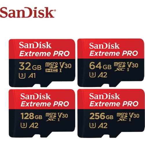 SanDisk Extreme Pro Micro SD Card 128GB 256GB 64GB U3 A2 SDXC V30 32GB A1 SDHC Transflash TF Card With SD Adapter