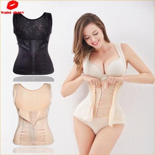 Shapewear Girdle Corset Shaper vest Waist Trainer Body Zip Shaper Women Corset Tummy Belly Control Slimming belt body shaper