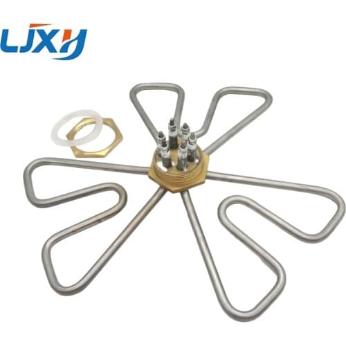 LJXH 201SS 1.5inch/DN40 Plum Shape Heating pipe,220V/380V,Water Heater Element for Tank,Tubular Electric Heater 3KW/6KW/9KW/12KW