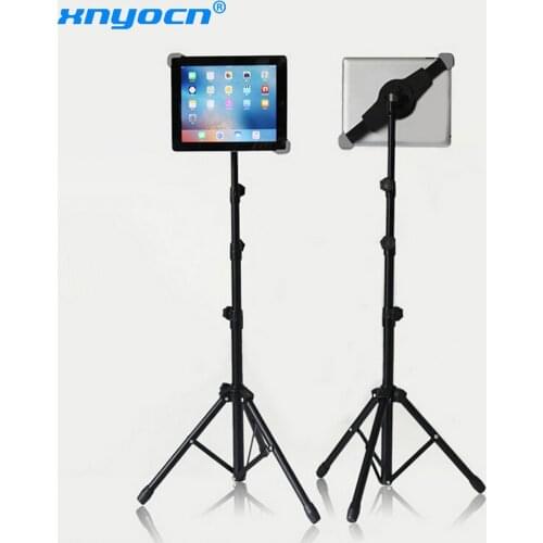 Tripod Floor Tablet Stand Height Adjustable 360 Rotating Tablets Holder for iPad Mini Air Pro Kindle Samsung Lenovo 7-12 inch PC