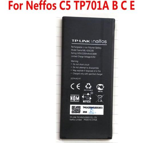 NEW Original 2200mAh NBL-42A2200 battery For Neffos C5 TP701A B C E Mobile phone