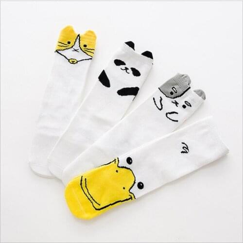 Autumn Baby boy/girls long socks Infant Kids Cartoon Animal Pattern Anti-slip Knee High Socks for children 0 to 3t