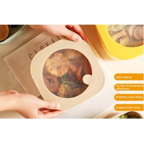 Portable Lunch Box Bento Box Refrigerator Food Storage Box Kitchen Cereals Sealed Fresh Keeping Box Salad Fruit Food Container