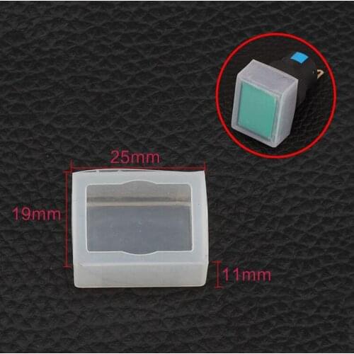 Rectangular 16mm button switch cap dustproof waterproof protection seal transparent cover X100