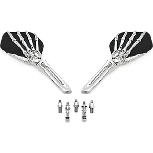 Brand NEW Black/Chrome Custom Motorcycle Skeleton Bone Mirrors For Victory Vision Street Tour
