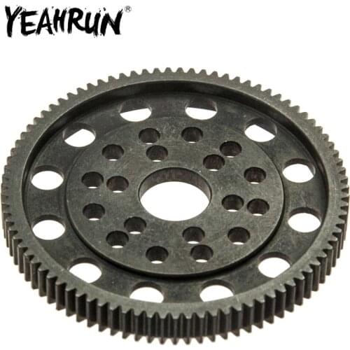 YEAHRUN Black Steel Spur Gear Pitch for Axial SCX10 1/10 RC Crawler Car Alloy Center Gearbox Replacement Accessories