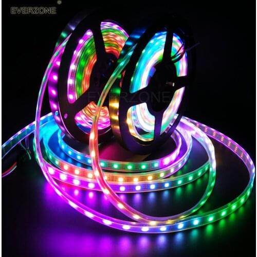 5M DC5V WS2812B Led Strip Light Individually Addressable Smart RGB Pixel 30/60/144leds/m White/Black PCB Waterproof IP30/65/67