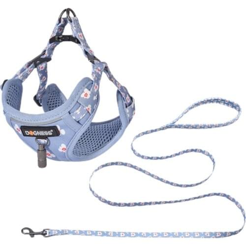 Reflective Puppy Harness and Leash Set Small Dog Harness Vest Set No Pull Soft Padded Walking for Small Dogs Chihuahua Teddy
