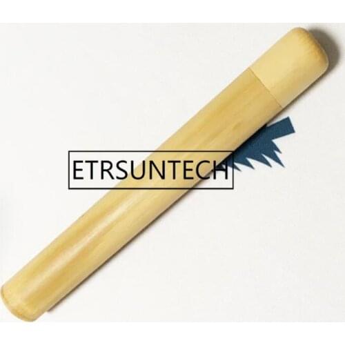 Natural Bamboo Tube For Stainless Steel Straw Travel Trip Toothbrush Stroage Box Barrel 23cm