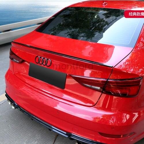 ABS Plastic Painted Color Tail Wing Primer Color Rear Spoiler 1Pcs For Audi A3 Spoiler 2013 2014 2015 2016 2017 2018 2019
