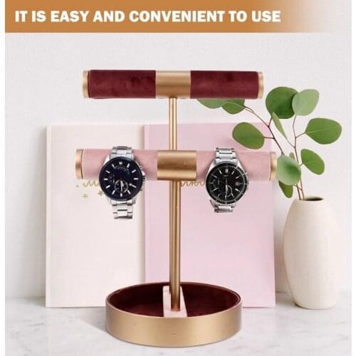 2-Tiers Bracelet Watch T-Bar Rack Jewelry Hard Display Stand Holder Jewelry Organizer Hard Display Stand