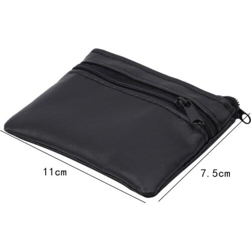 2021 Black PU Leather Man Portable Multifunctional Coin Purse Card Holder Small Money Bag