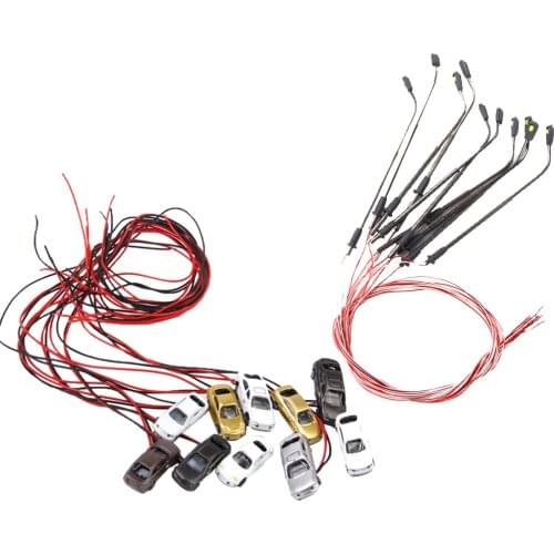 20x Model Street Lamp ,Single Head&Model Car for Train Layout ,Scenery Buiding